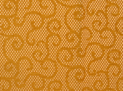 Gradius Swirl Butterscotch Brocade Upholstery Fabric - Soft Options upholstery trim