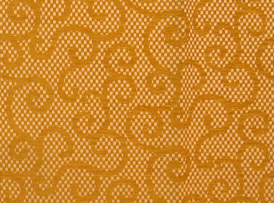 Gradius Swirl Butterscotch Brocade Upholstery Fabric - Soft Options upholstery trim