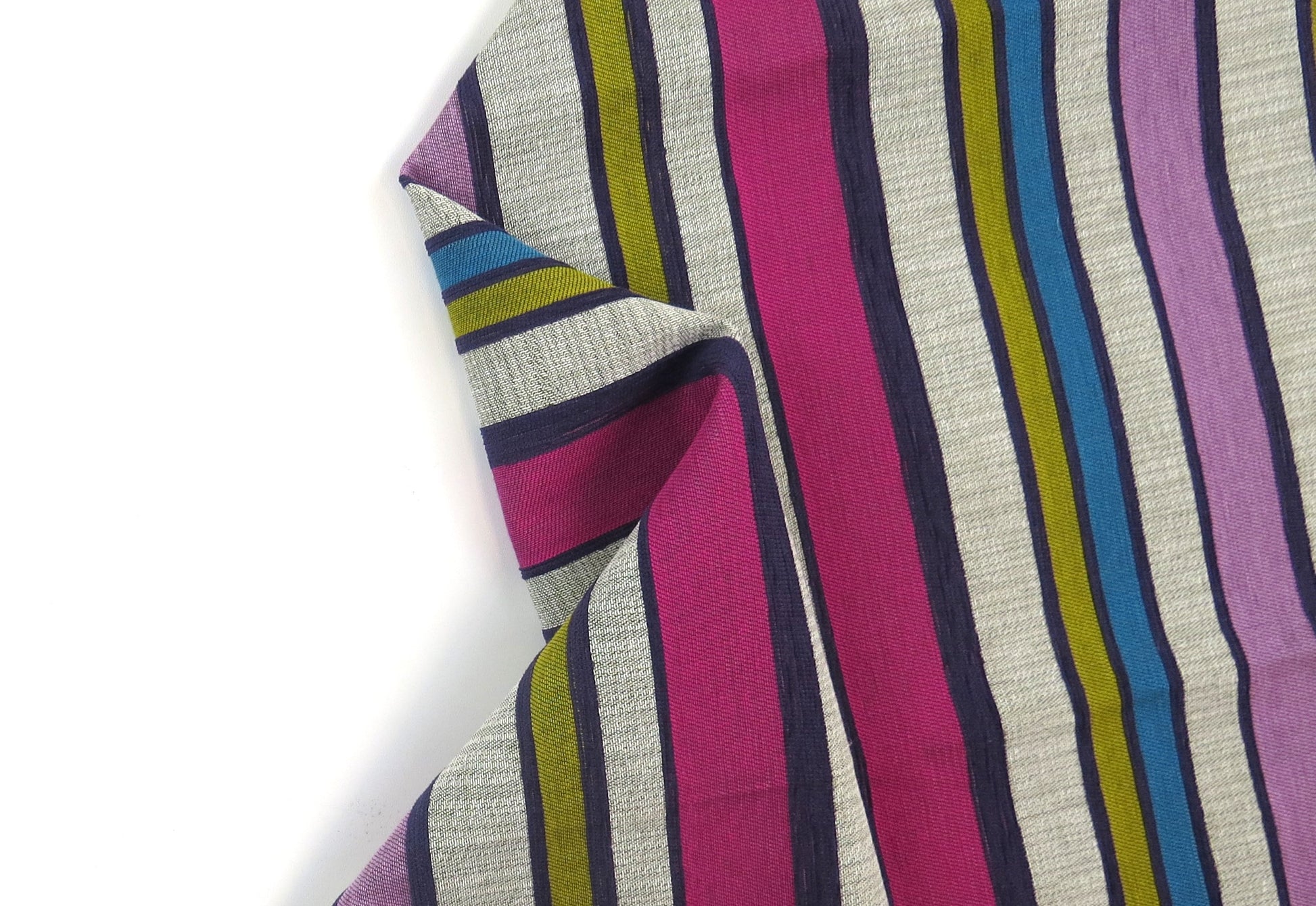 Candy Cotton Stripe Chenille Upholstery Fabric