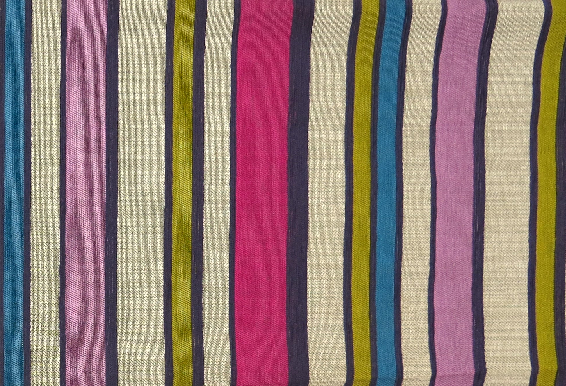 Candy Cotton Stripe Chenille Upholstery Fabric