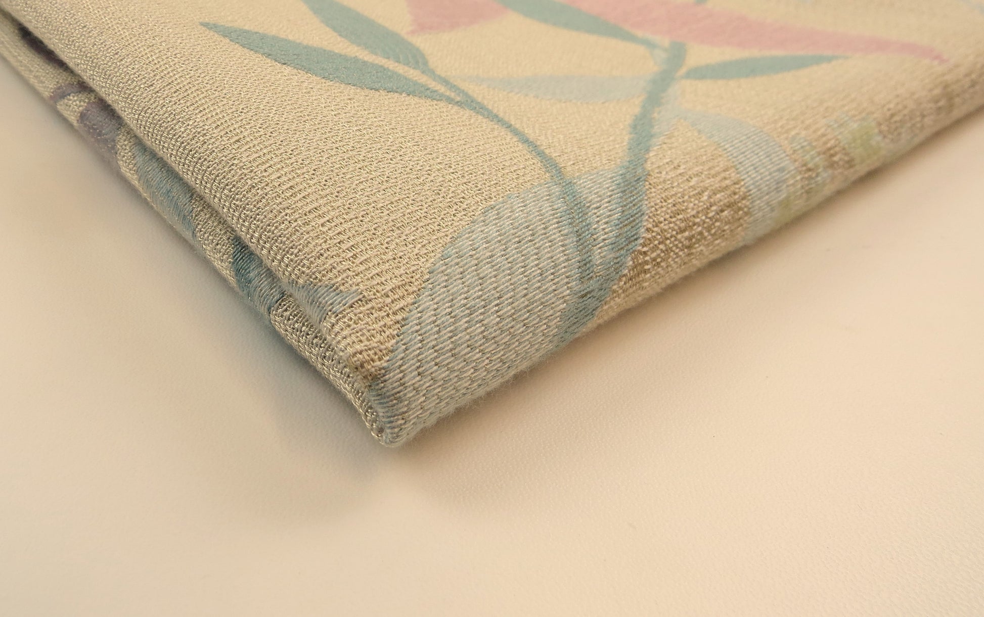 Pastel Leaf Brocade Upholstery Fabric