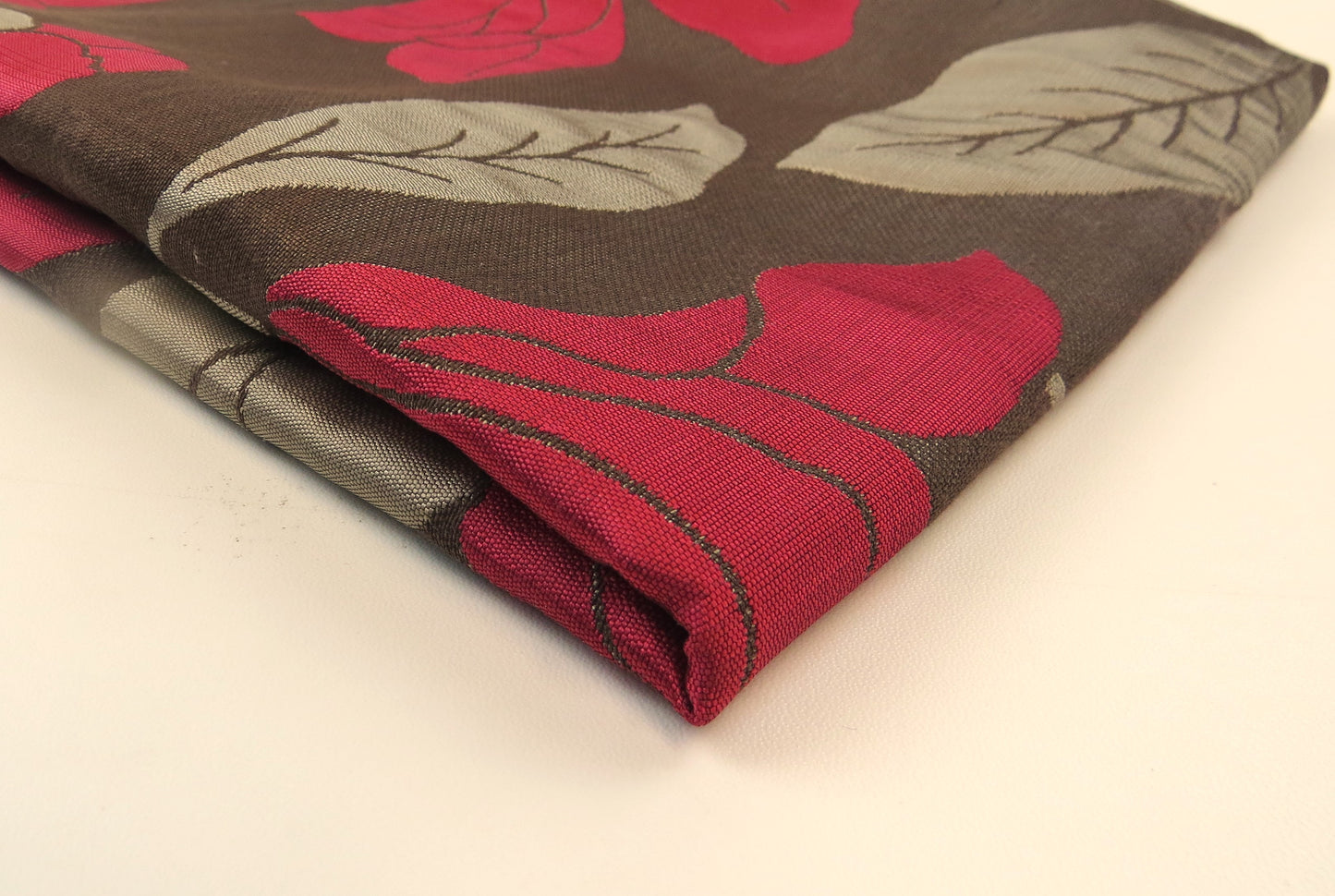 Ravensworth Wine Floral Brocade Upholstery Fabric