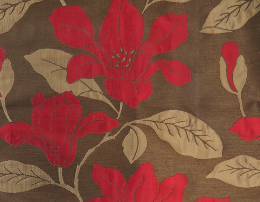 Ravensworth Wine Floral Brocade Upholstery Fabric - Soft Options upholstery trim