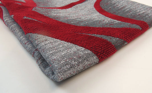 Sandringham Swirl Red Chenille Upholstery Fabric