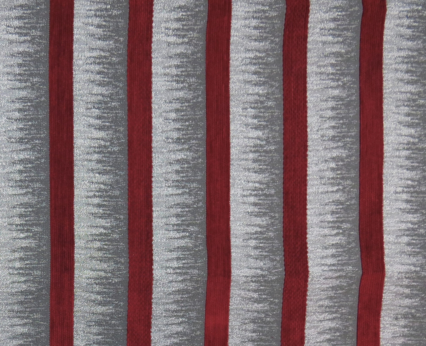 Sandringham Striped Red Chenille Upholstery Fabric - Soft Options upholstery trim
