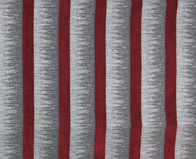Sandringham Striped Red Chenille Upholstery Fabric - Soft Options upholstery trim