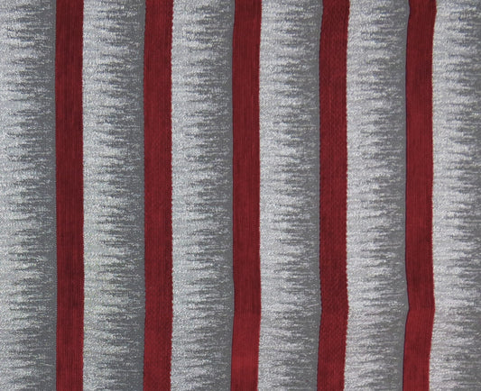 Sandringham Striped Red Chenille Upholstery Fabric - Soft Options upholstery trim