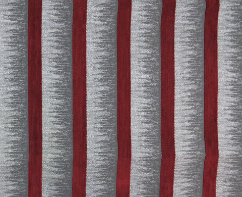 Sandringham Striped Red Chenille Upholstery Fabric - Soft Options upholstery trim