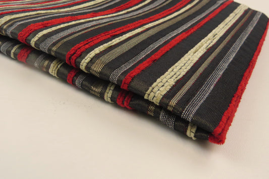 Crawford Mixed Stripe Brocade Upholstery Fabric