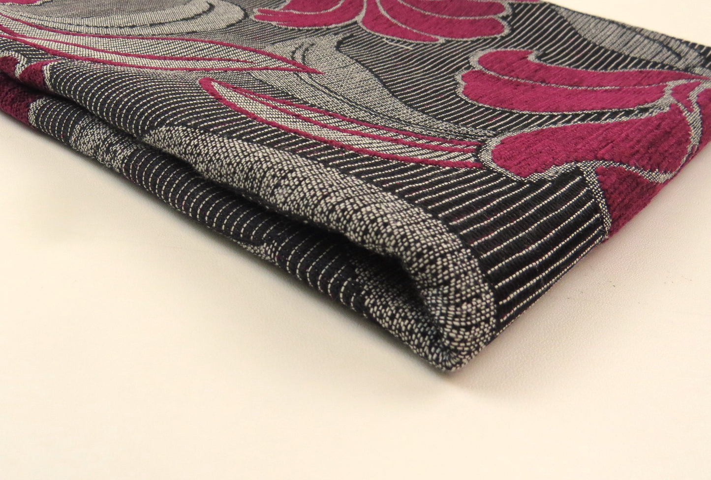 Trent Wine Floral Brocade Upholstery Fabric