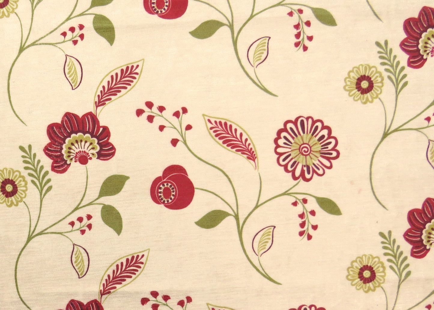 Cascade Red Floral Velvet Upholstery Fabric - Soft Options upholstery trim