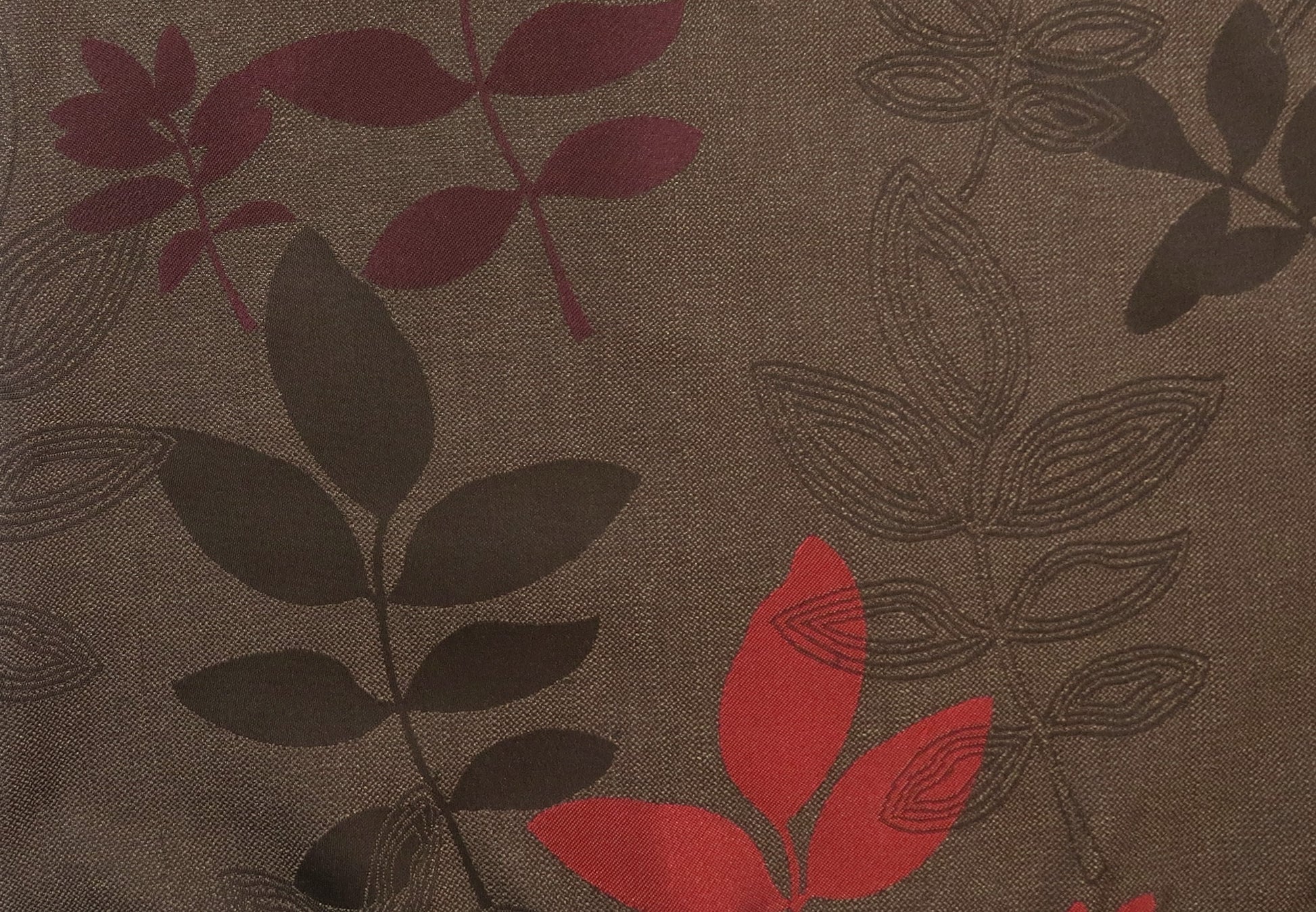 Croyden Leaf Floral Brocade Upholstery Fabric