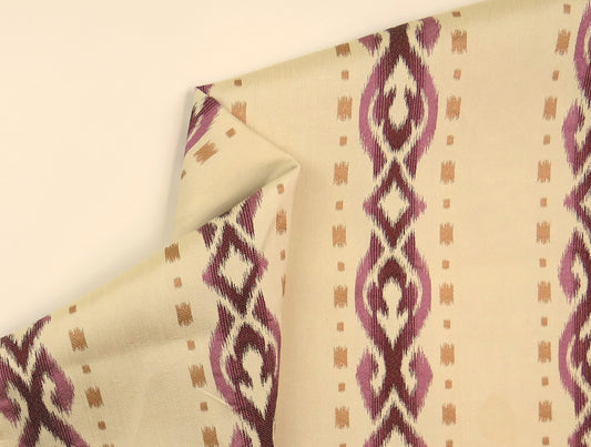 Ross Rococco Balmoral Stripe Purple Flat Weave Upholstery Fabric