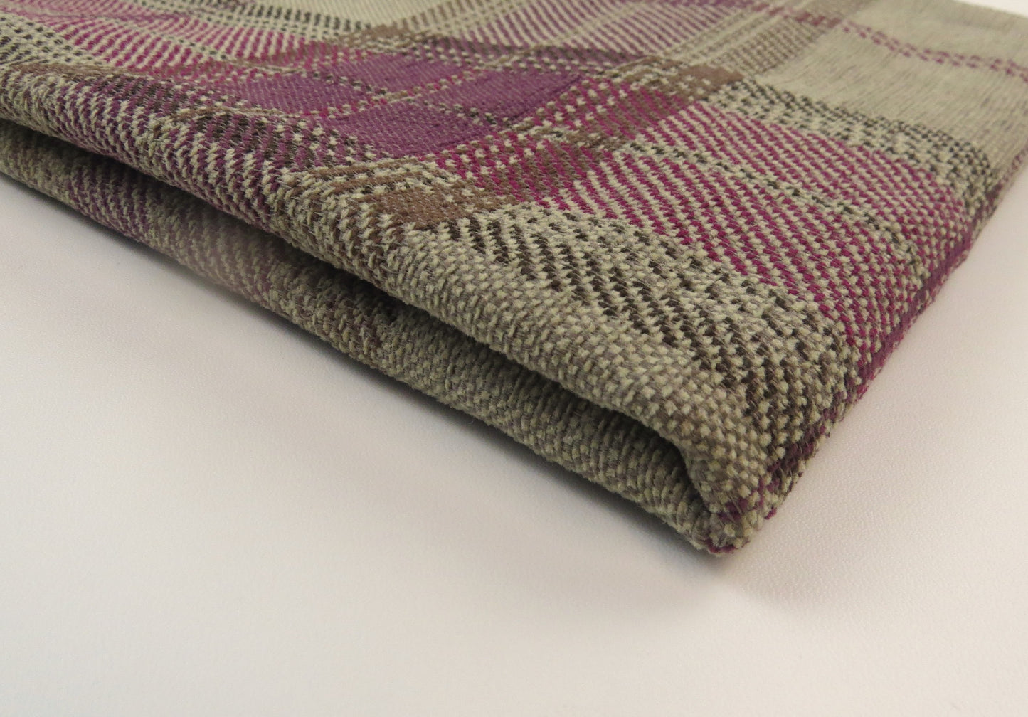 Highland Heather & Purple Check Chenille Upholstery Fabric
