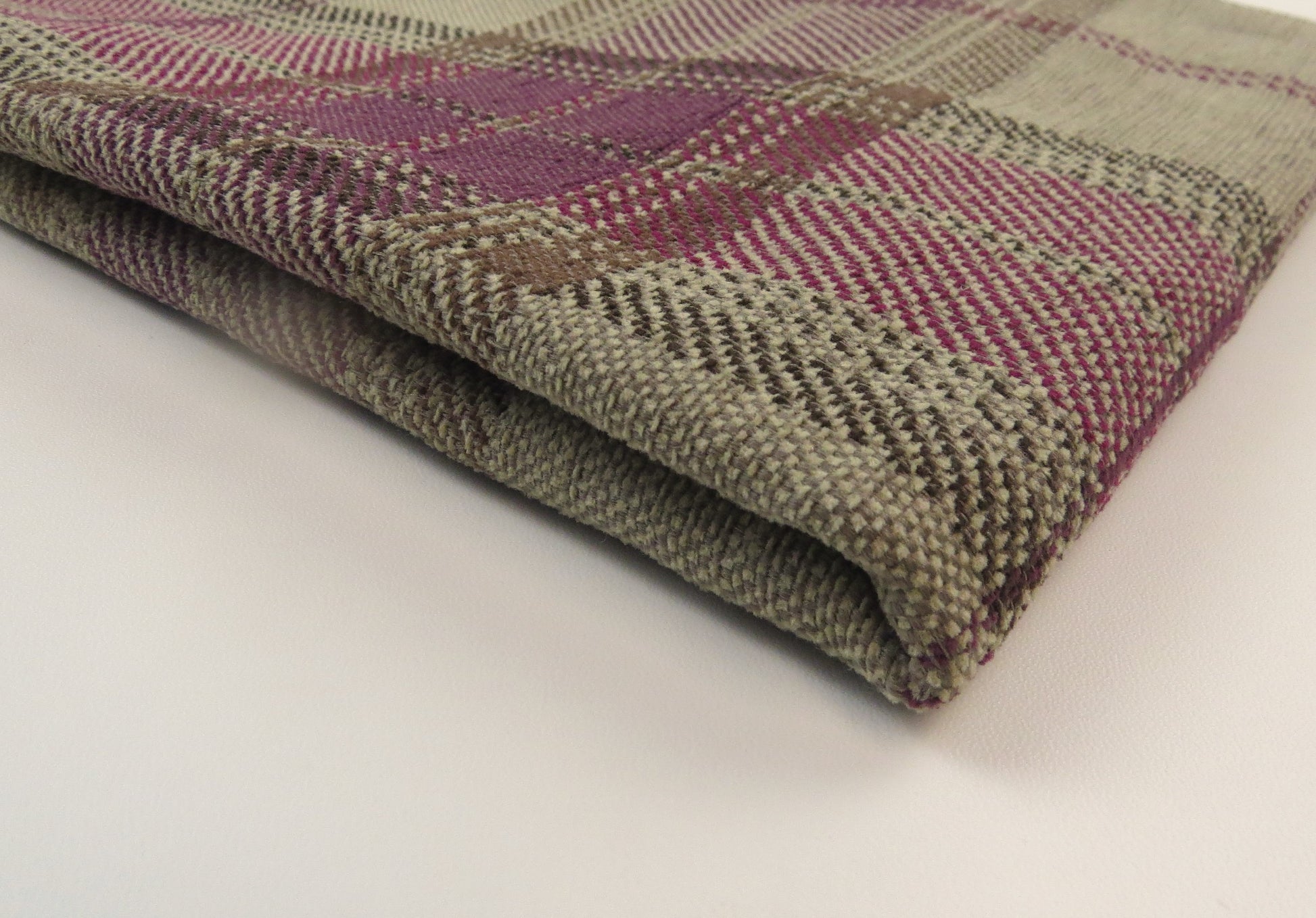 Highland Heather & Purple Check Chenille Upholstery Fabric