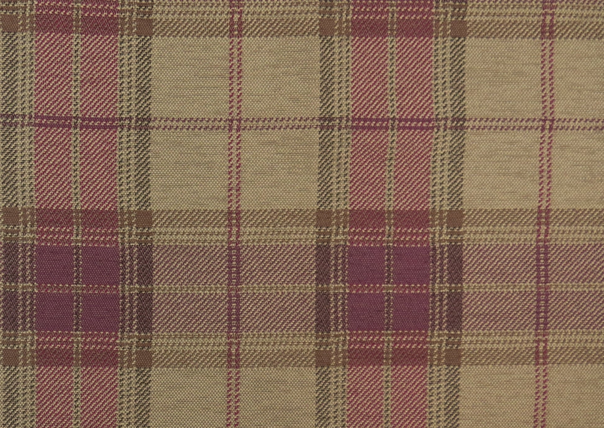 Highland Heather & Purple Check Chenille Upholstery Fabric