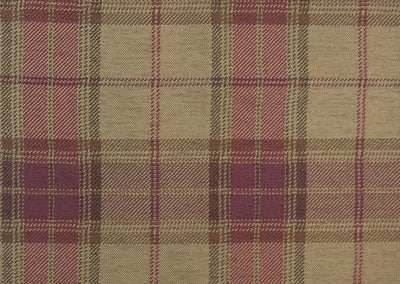 Highland Heather & Purple Check Chenille Upholstery Fabric - Soft Options upholstery trim