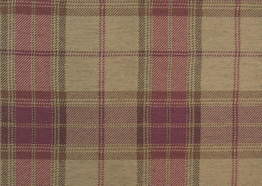 Highland Heather & Purple Check Chenille Upholstery Fabric - Soft Options upholstery trim
