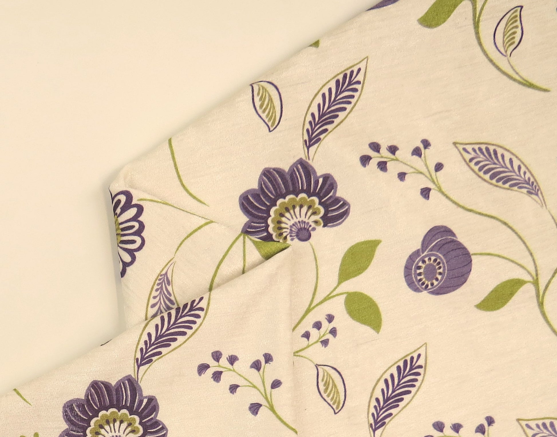 Cascade Purple Floral Velvet Upholstery Fabric