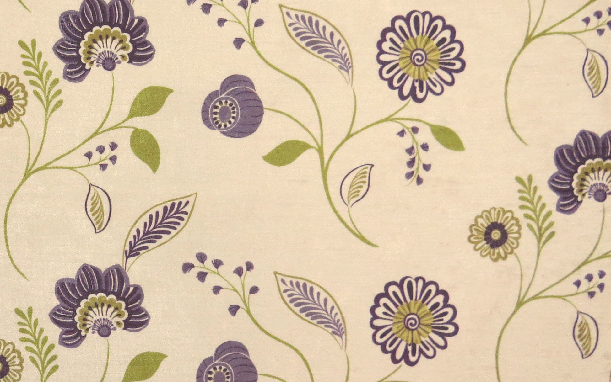 Cascade Purple Floral Velvet Upholstery Fabric