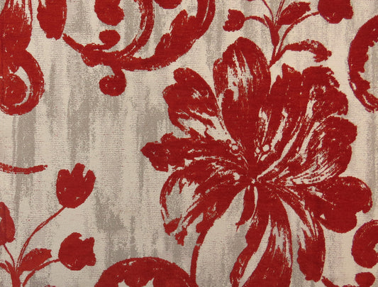 Perth Floral Chenille Upholstery Fabric - Soft Options upholstery trim