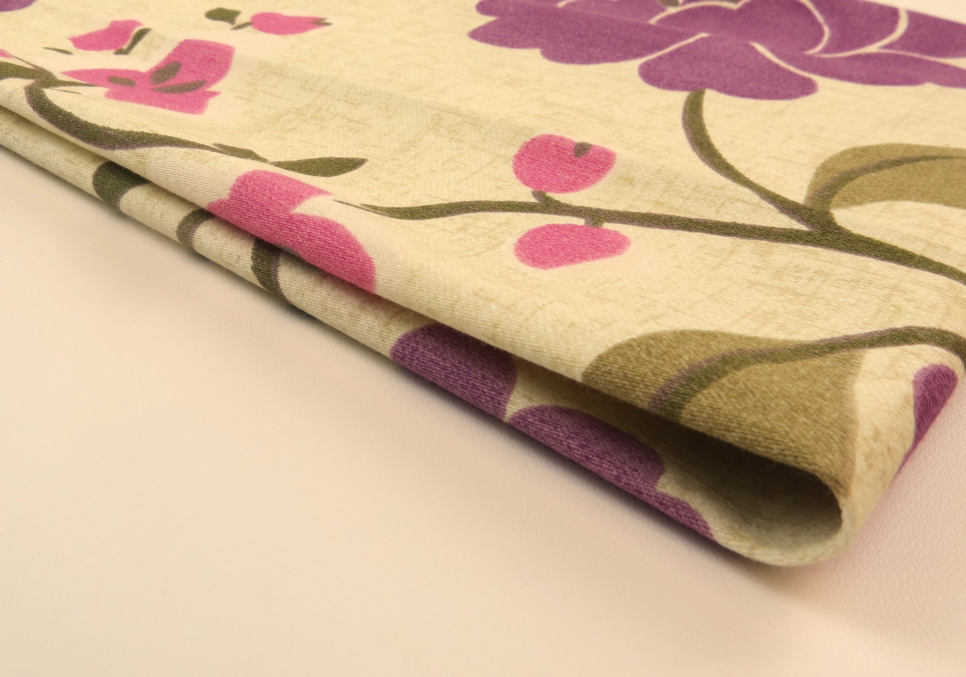 Barnard Purple Floral Cotton Upholstery Fabric