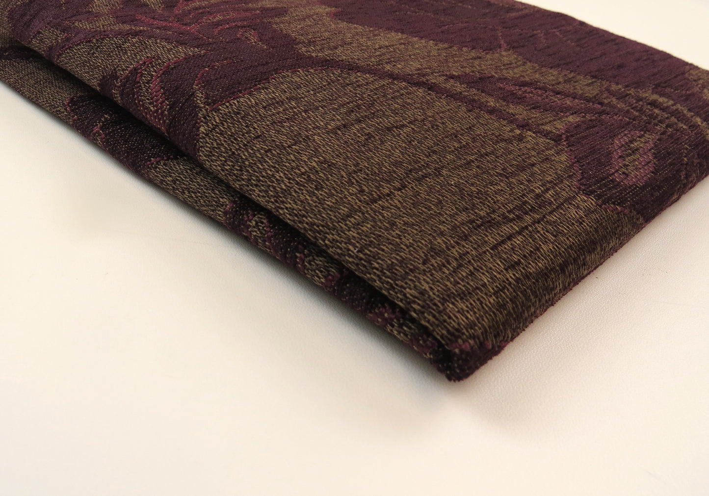 Yarmouth Brown Floral Flat Weave Upholstery Fabric