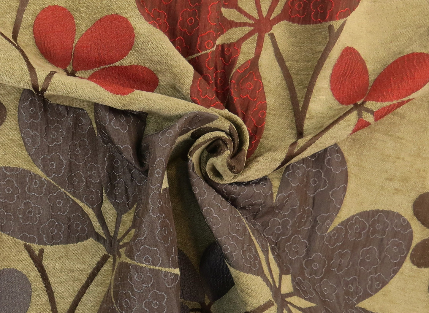 Aster Garden Floral Brocade Upholstery Fabric