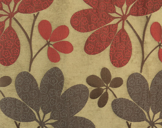 Aster Garden Floral Brocade Upholstery Fabric - Soft Options upholstery trim