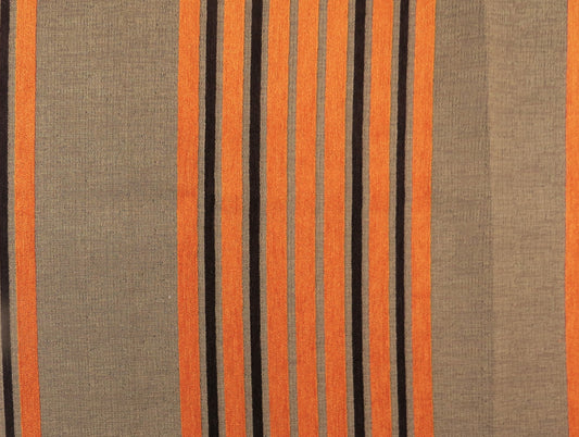 Holyhead Stripe Orange Chenille Upholstery Fabric - Soft Options upholstery trim