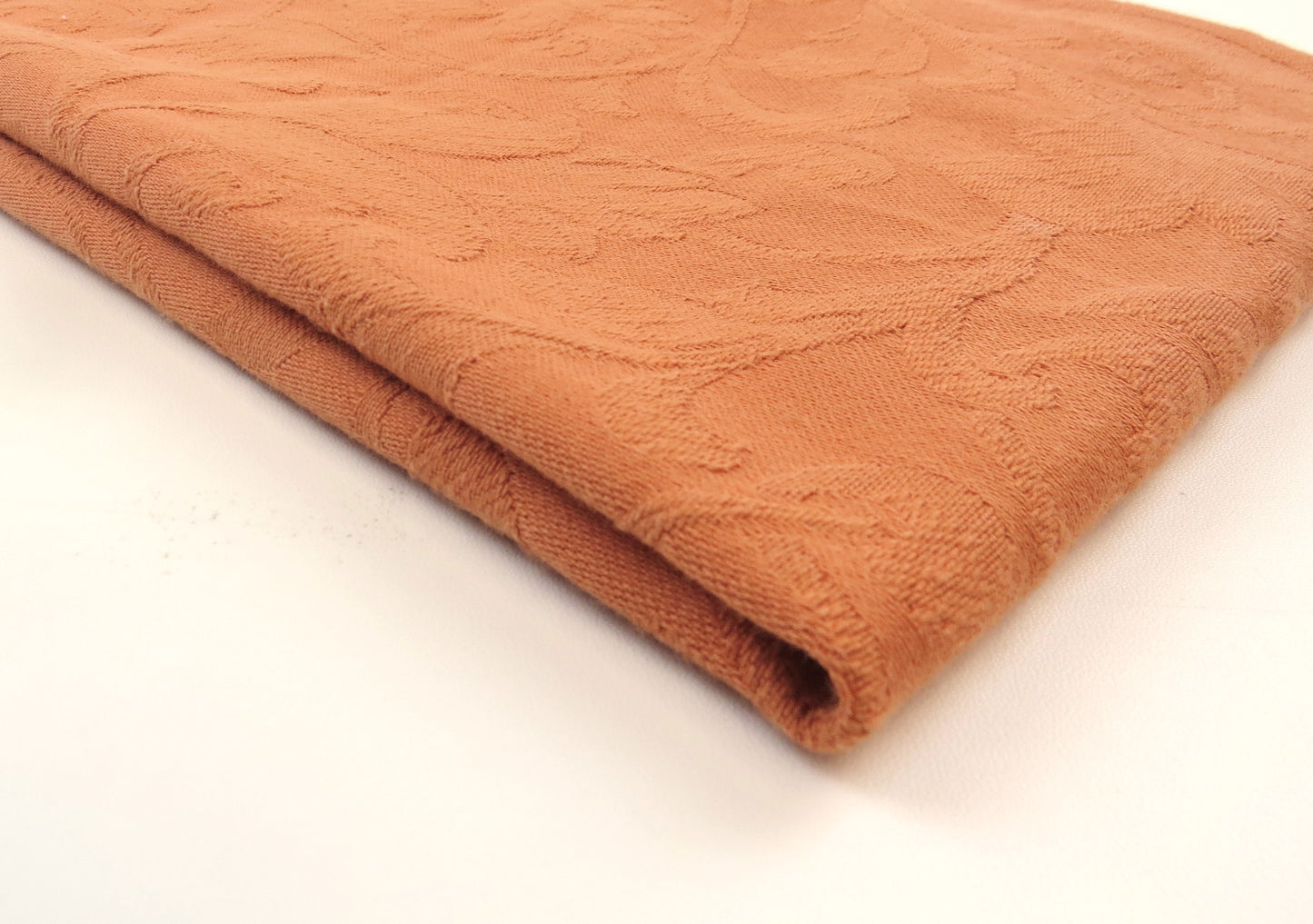 Shabby Chic Terracotta Cotton Upholstery Fabric - Washable