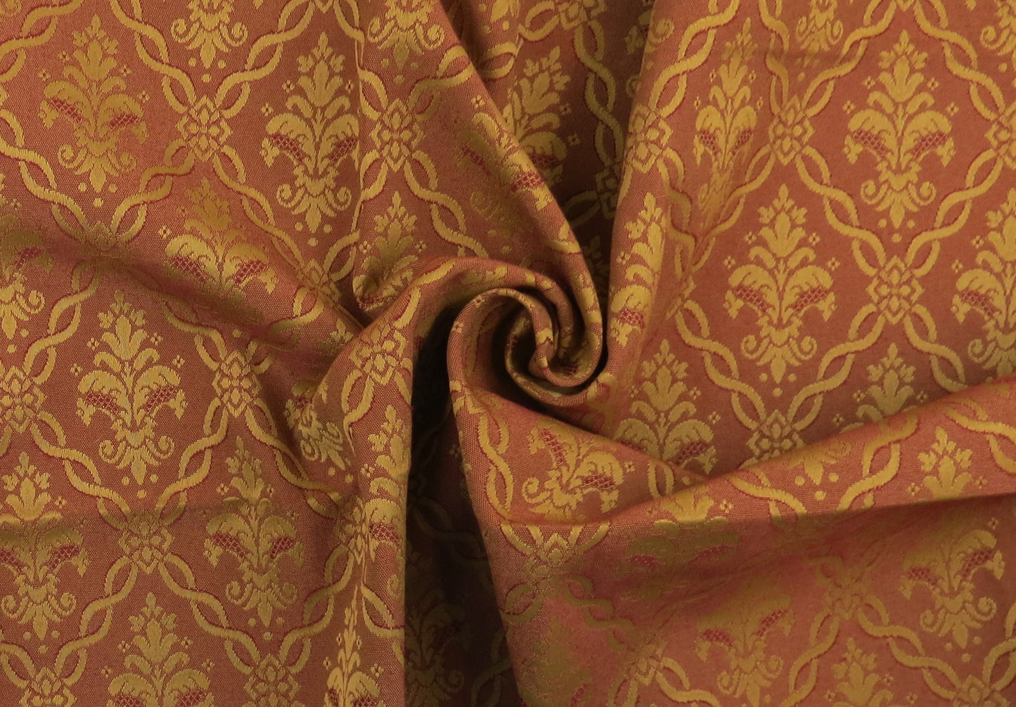 Aintree Salmon Linen Upholstery Fabric