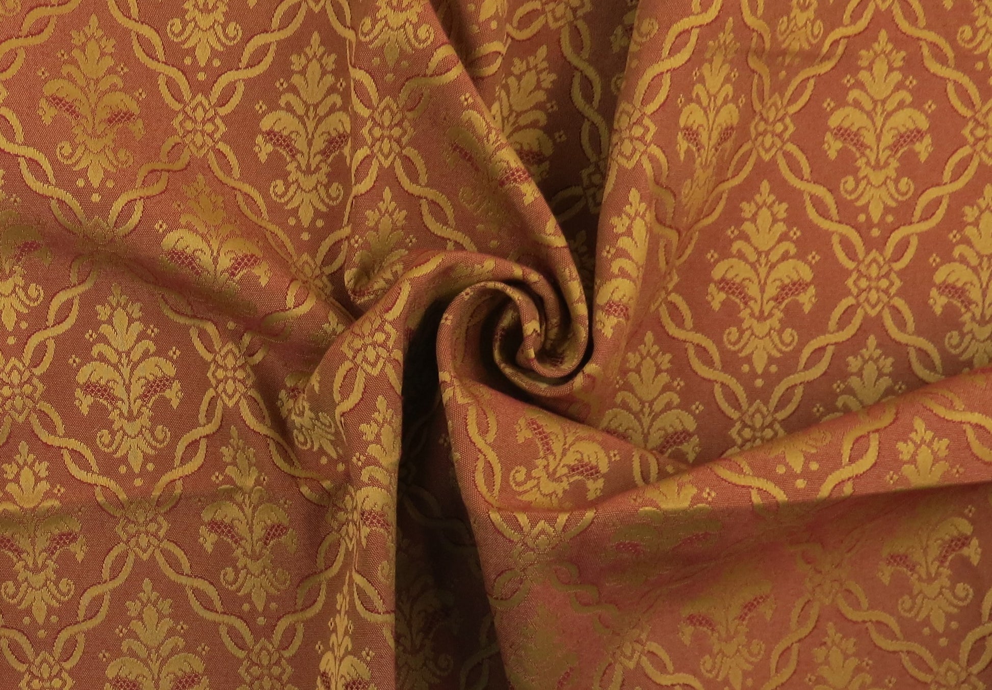 Aintree Salmon Linen Upholstery Fabric