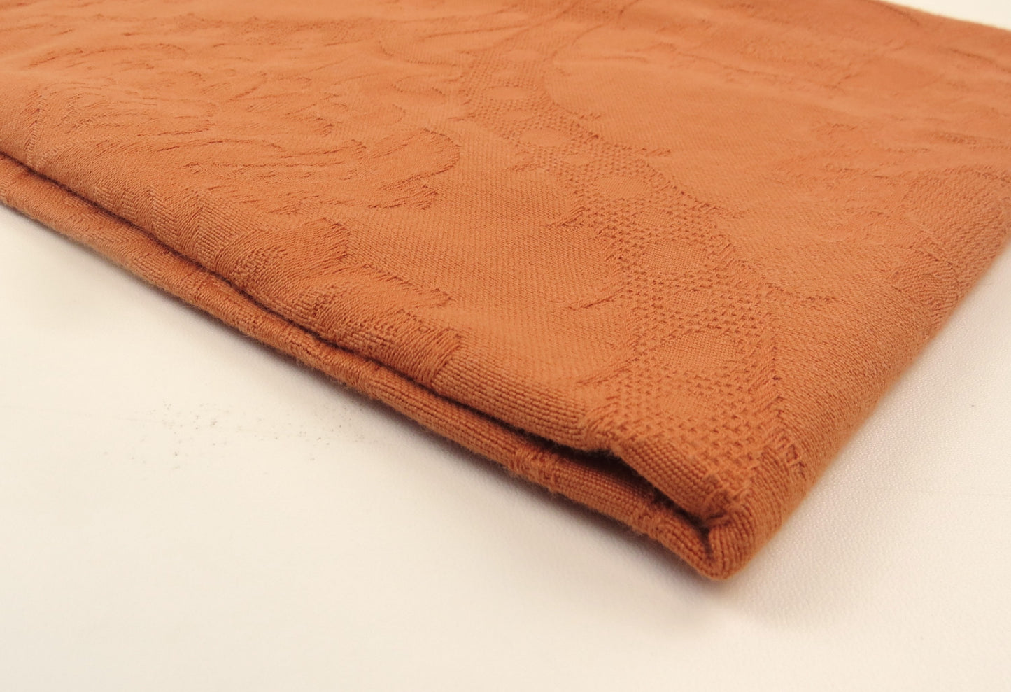 Shabby Chic Terracotta Traditional Cotton Upholstery Fabric - Washable