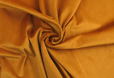 Monaco Saffron Velvet Upholstery Fabric - Soft Options upholstery trim