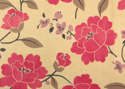 Barnard Pink Floral Cotton Upholstery Fabric - Soft Options upholstery trim