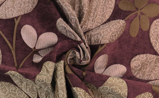 Geneva Orgy Floral Brocade Upholstery Fabric