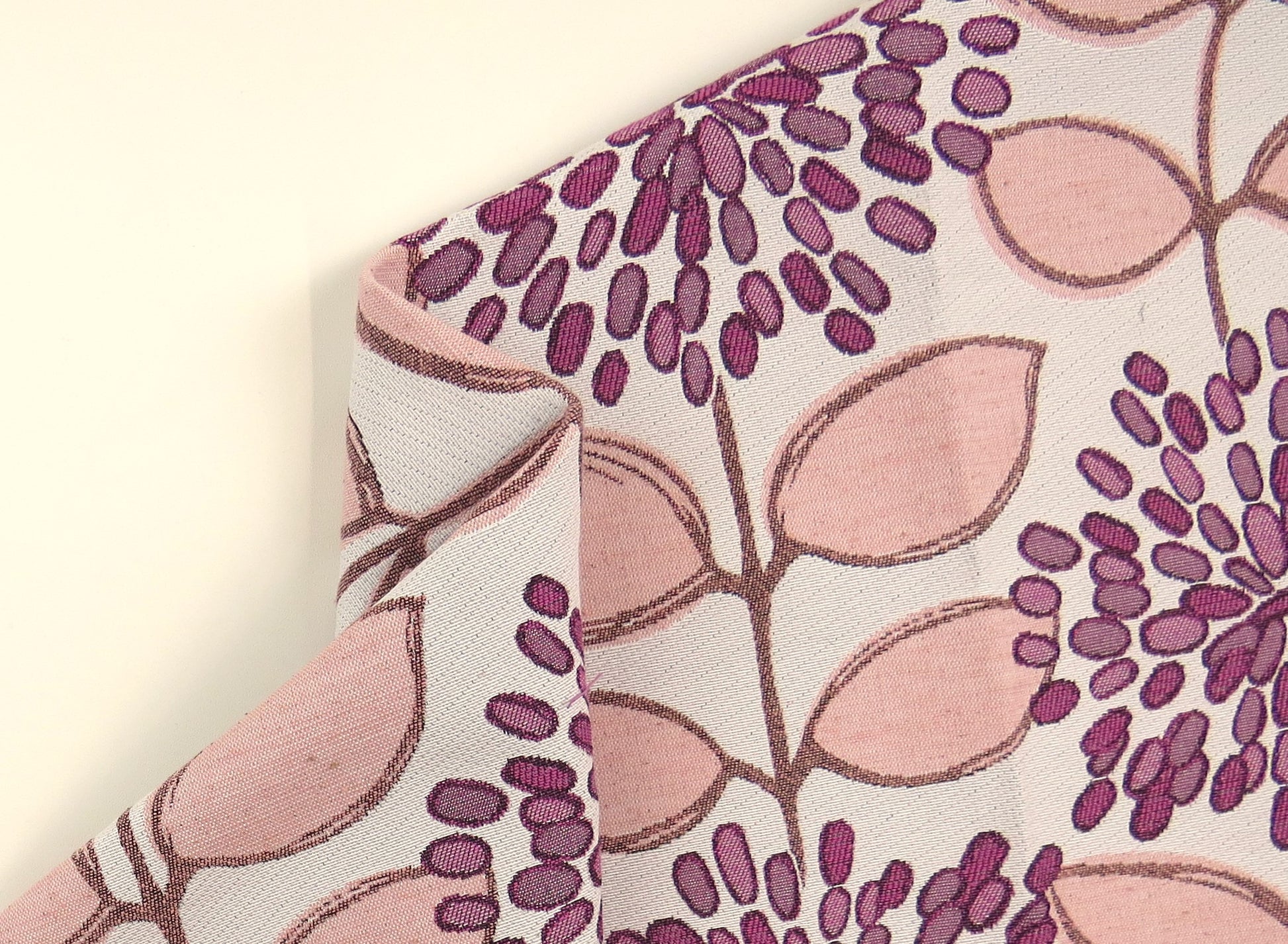 Guild Pink Floral Flat Weave Upholstery Fabric