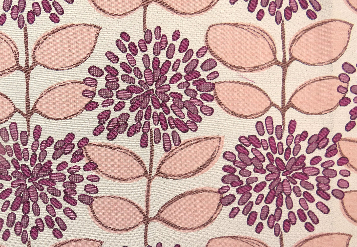 Guild Pink Floral Flat Weave Upholstery Fabric - Soft Options upholstery trim