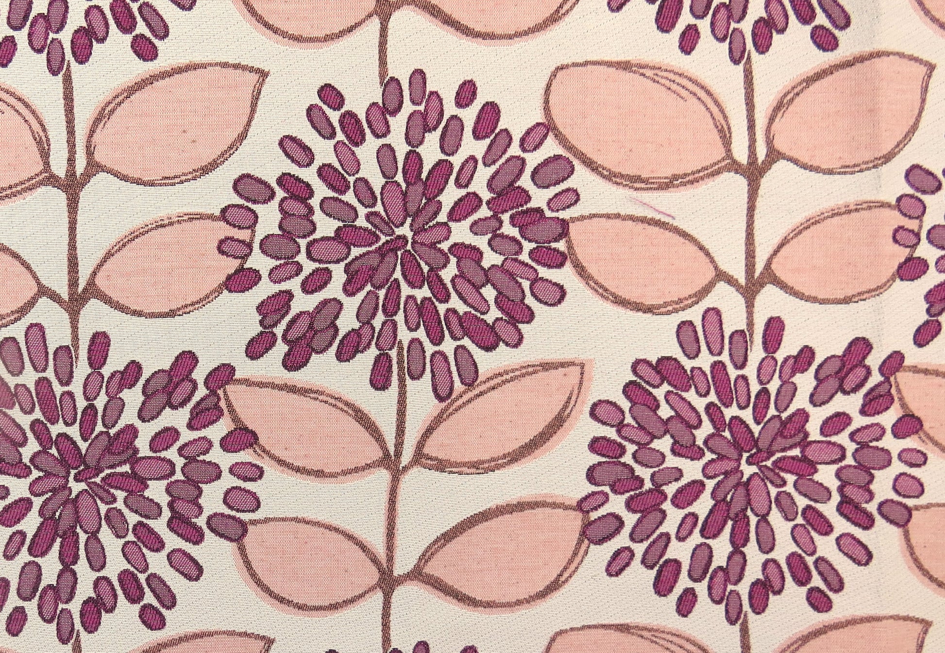 Guild Pink Floral Flat Weave Upholstery Fabric