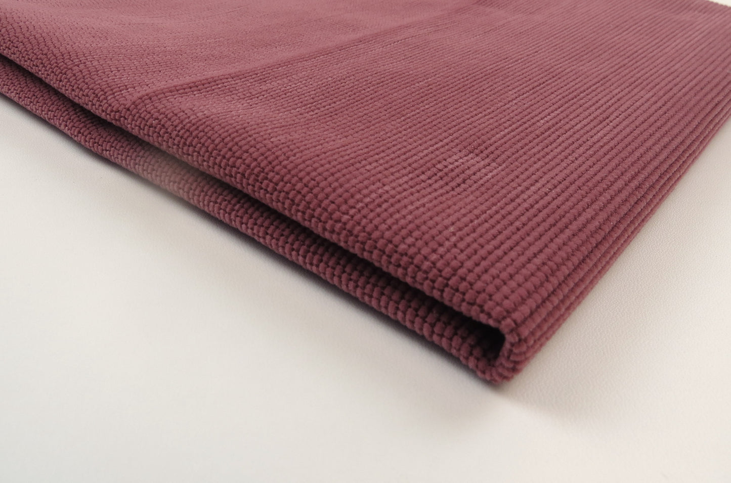 Gradius Ribbed Blush Red Chenille Upholstery Fabric