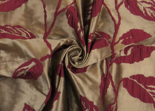 Blaydon Satin Floral Brocade Upholstery Fabric