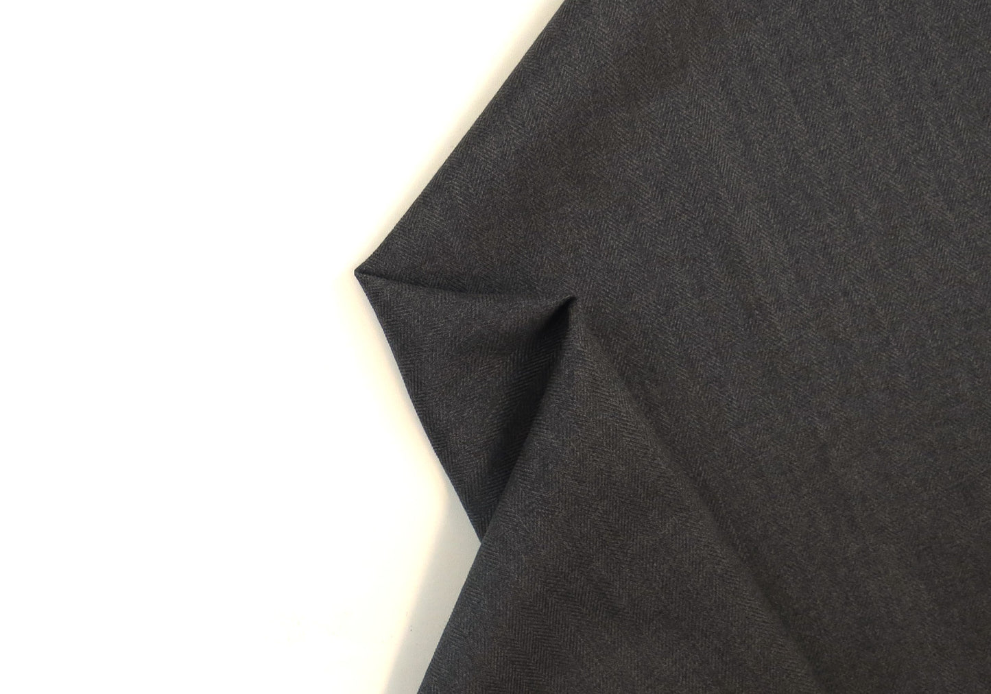Barcelona Charcoal Herringbone Flat Weave Upholstery Fabric