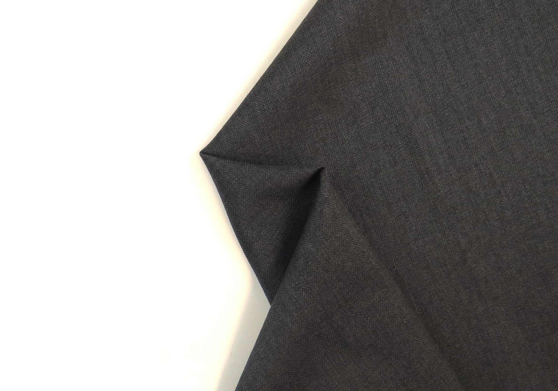 Barcelona Charcoal Herringbone Flat Weave Upholstery Fabric