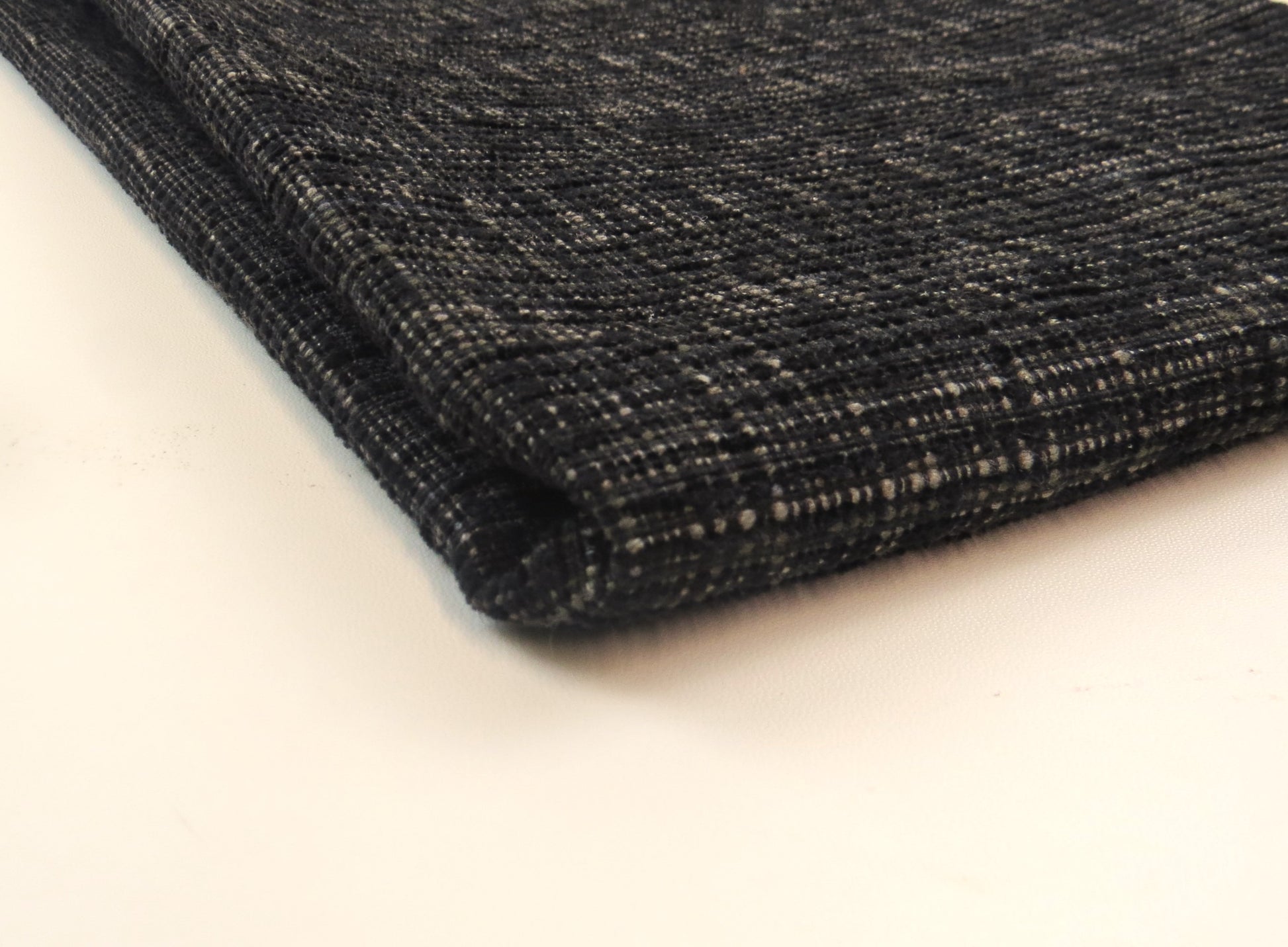Amble Black And Grey Flat Weave Upholstery Fabric