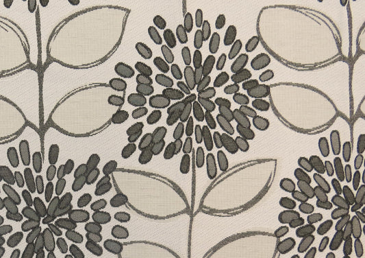 Guild Grey Floral Flat Weave Upholstery Fabric - Soft Options upholstery trim
