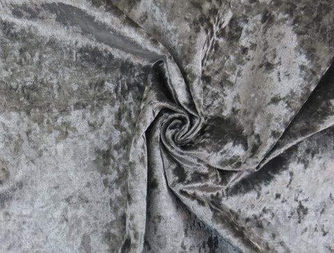 Rosemount Shimmer Steel Crushed Velvet Upholstery Fabric - Soft Options upholstery trim