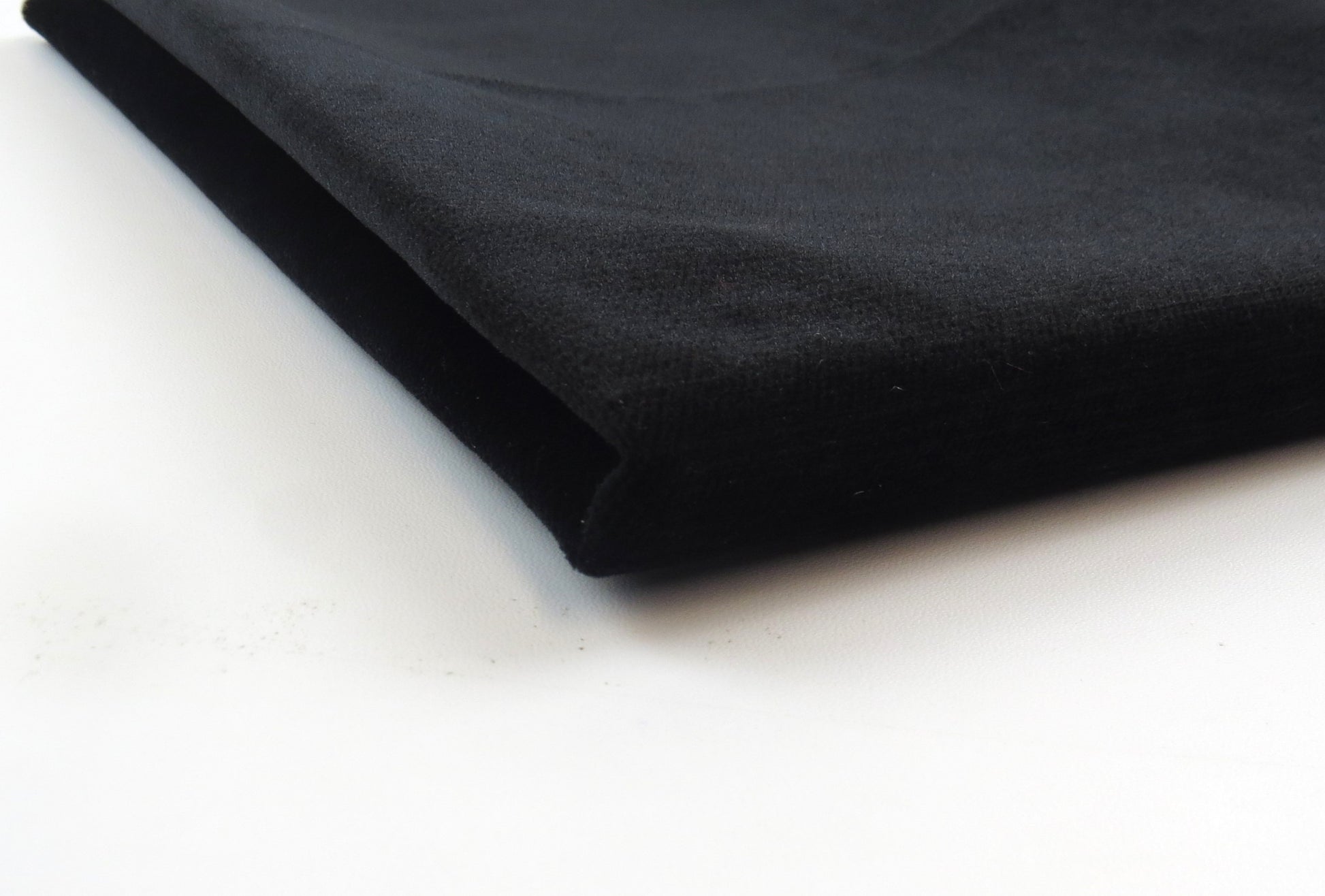 Malta Black Velvet Upholstery Fabric