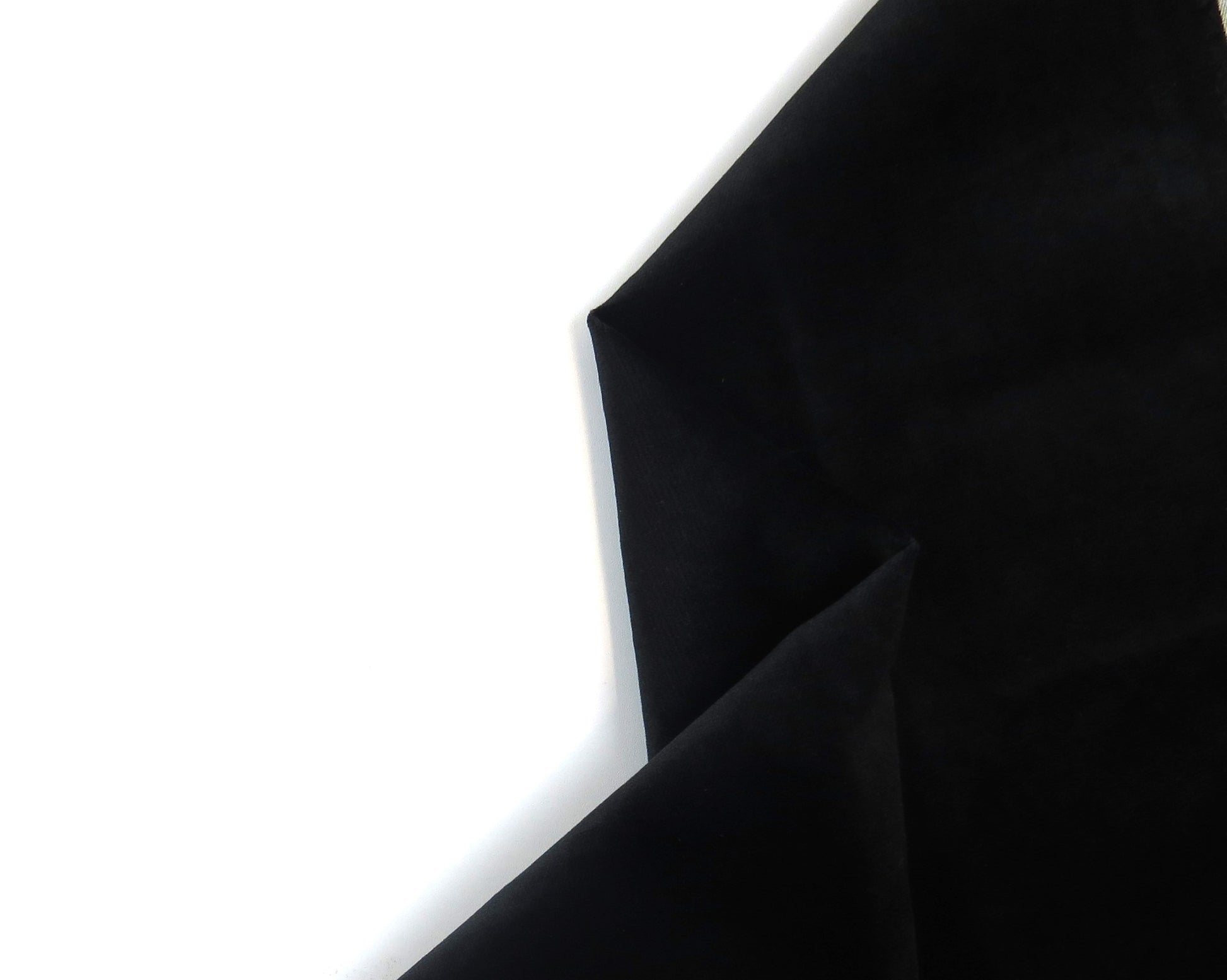 Malta Black Velvet Upholstery Fabric