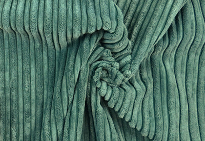 Bentley Teal Jumbo Cord Velvet Upholstery Fabric - Soft Options upholstery trim